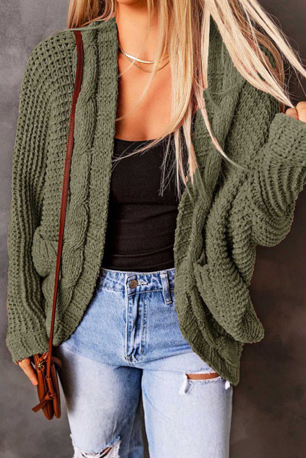 Full of Grace Pocketed Cable Knit Cardigan