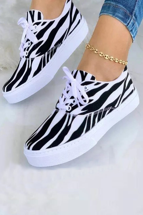 Jasper Graffiti Print Lace Up Sneakers