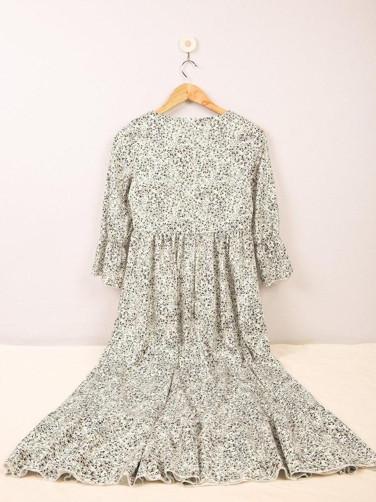 Robe Maxi Longue Imprimé Floral Doux Comme le Miel