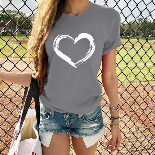 T-shirt Imprimé Coeur