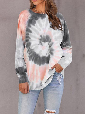 Sweatshirt Manches Longues Imprimé Tie-dye