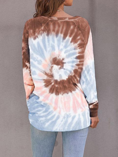 Sweatshirt Manches Longues Imprimé Tie-dye