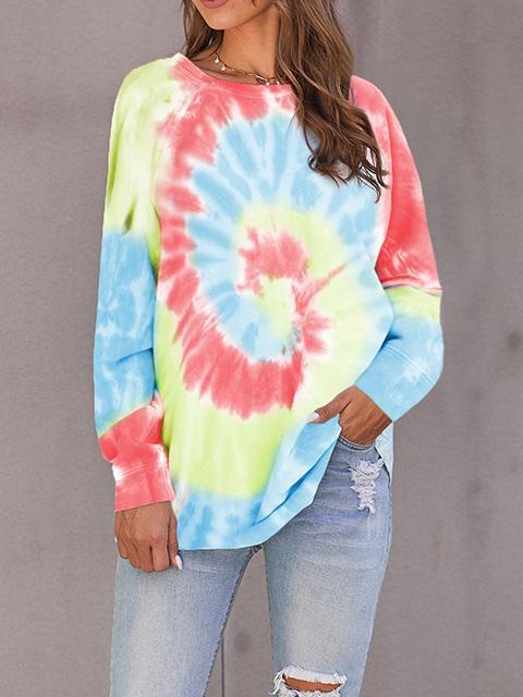 Sweatshirt Manches Longues Imprimé Tie-dye