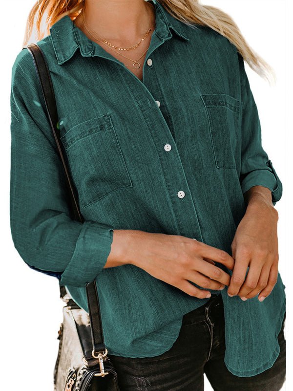 Women's Blouses Casual Versatile Loose Long Sleeve Blouse