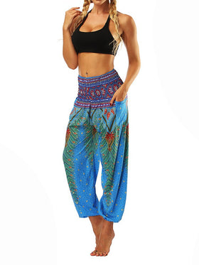 Women's Pants Indonesian Style Printed Bloomers Pants