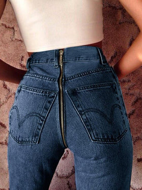 Women's  Pants Sexy Back Zipper Pencil Jeans