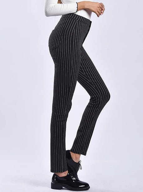 Women's Pants Striped Print Slim Fit Pants