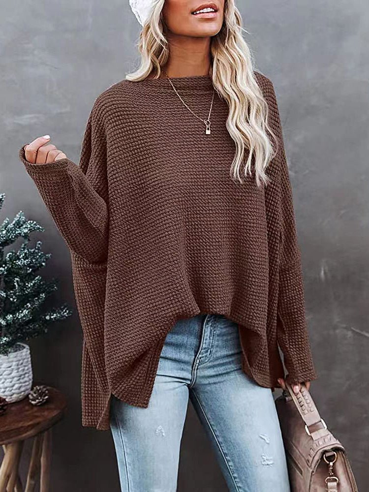 Women's Sweaters Casual Off Shoulder Knitting Pullover Long Sleeve Sweater